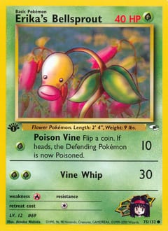 Gym Heroes Erika's Bellsprout #75 card