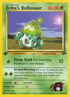Gym Challenge Erika's Bulbasaur #39 card