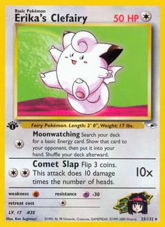 Gym Heroes Erika's Clefairy #25 card