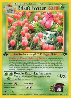 Gym Challenge Erika's Ivysaur #41 card
