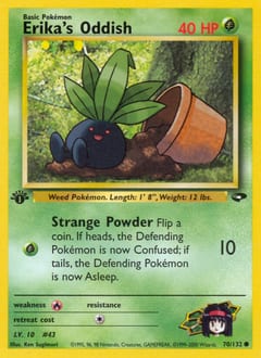 Gym Challenge Erika's Oddish #70 card