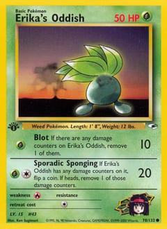 Gym Heroes Erika's Oddish #78 card