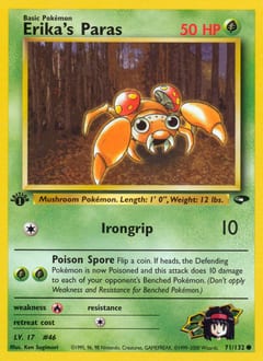 Gym Challenge Erika's Paras #71 card