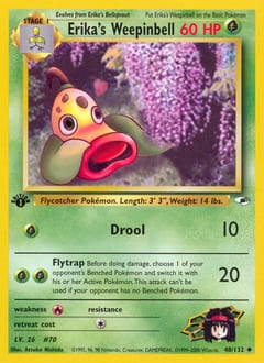 Gym Heroes Erika's Weepinbell #48 card