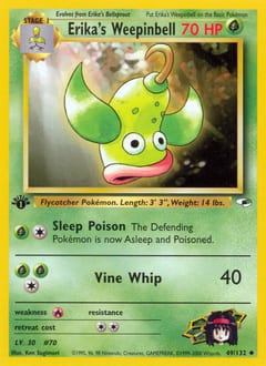 Gym Heroes Erika's Weepinbell #49 card