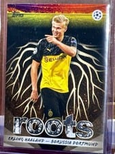 2025-26 Topps UEFA Club Competitions Roots Erling Haaland #RT-4 card