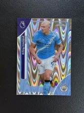 2026 Topps Chrome Premier League Erling Haaland RayWave Refractor #125 card