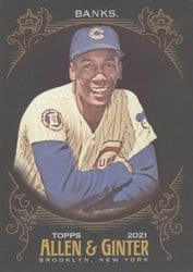 2021 Topps Allen & Ginter X Base Set Ernie Banks #33 card