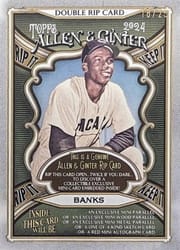 2024 Topps Allen & Ginter Double Rip Cards Ernie Banks / Dansby Swanson (Chicago Cubs) #DRIP-SB card