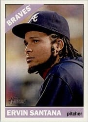 2015 Topps Heritage Base Set Ervin Santana #236 card