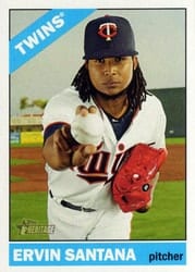 2015 Topps Heritage Base Set Ervin Santana #677 card