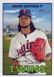 2016 Topps Heritage Base Set Ervin Santana #299 card