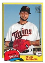 2018 Topps Archives Base Set Ervin Santana #252 card