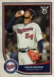 2018 Topps Big League Base Set Ervin Santana #175 card