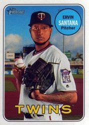 2018 Topps Heritage Base Set Ervin Santana #213 card