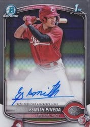 2025 Bowman Chrome Prospects Autographs Esmith Pineda #CPA-EP card