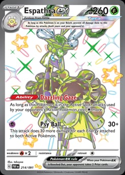 Paldean Fates Espathra ex #214 card