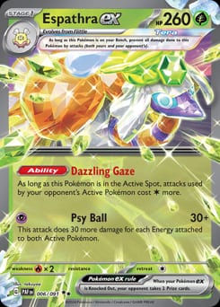 Paldean Fates Espathra ex #6 card