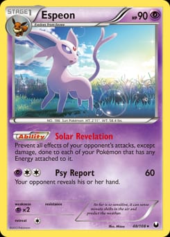 2012 Dark Explorers Espeon #48 card