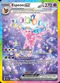 Prismatic Evolutions Espeon ex #155 card