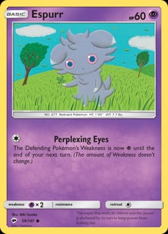 Burning Shadows Espurr #59 card