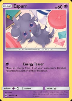Forbidden Light Espurr #44 card