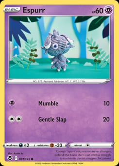 Silver Tempest Espurr #81 card