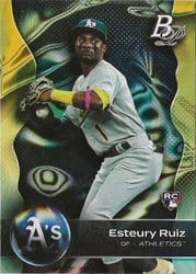 2023 Bowman Platinum Base Set Esteury Ruiz #91 card