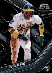 2023 Topps Chrome Black Base Set Esteury Ruiz #47 card