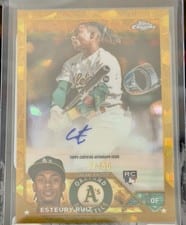 2023 Topps Chrome Update Sapphire Edition Autographs Esteury Ruiz #USA-ER card