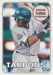 2018 Topps Heritage Minor League Base Set Estevan Florial #94 card