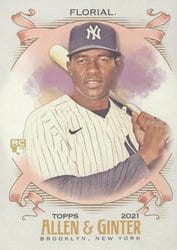 2021 Topps Allen & Ginter Base Set Estevan Florial #268 card
