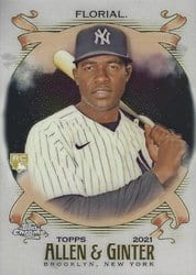 2021 Topps Allen & Ginter Chrome Base Set Estevan Florial #268 card
