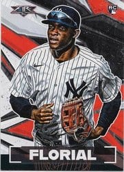 2021 Topps Fire Base Set Estevan Florial #28 card