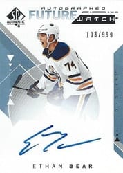 2018-19 SP Authentic Base Set Ethan Bear #166 card