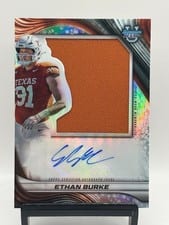 2024 Bowman University Best Prospect Jumbo Relic Autographs Set Ethan Burke #PJA-EB card