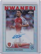 2024 Topps Chrome UEFA Autograph Ethan Nwaneri #CA-EN card