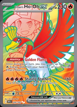 Destined Rivals Ethan's Ho-Oh ex #209 card