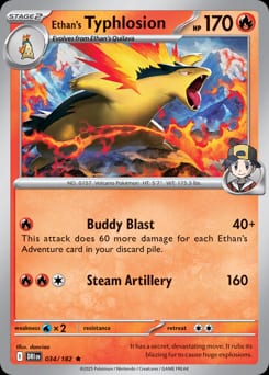 Destined Rivals Ethan's Typhlosion #34 card