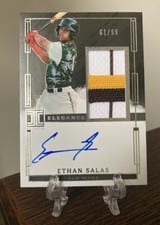 2024 Panini Impeccable Elegance Prospect Jersey Autographs Ethan Salas #EPJ-ES card