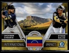 2024 Bowman Chrome International Impact Ethan Salas / Jackson Chourio #II-4 card