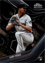 2023 Topps Chrome Black Base Set Eury Pérez #32 card