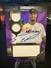 2024 Topps Triple Threads Future Phenoms Autographed Relics Eury Pérez #FPAR-EP card