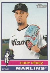 2025 Topps Heritage Base Set Eury Pérez #42 card
