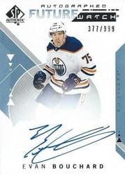 2018-19 SP Authentic Base Set Evan Bouchard #199 card