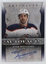 2021-22 Upper Deck Artifacts Autograph Facts Evan Bouchard #AF-EB card