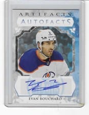 2023-24 Upper Deck Artifacts Autograph Facts Evan Bouchard #AF-EB card