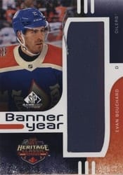 2024-25 SP Game Used 2023 Heritage Classic Banner Year Relics Evan Bouchard #BYHC-EB card