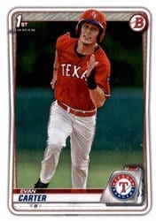 2020 Bowman Draft Base Set Evan Carter #BD-126 card