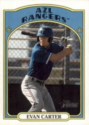 2021 Topps Heritage Minor League Base Set Evan Carter #176 card